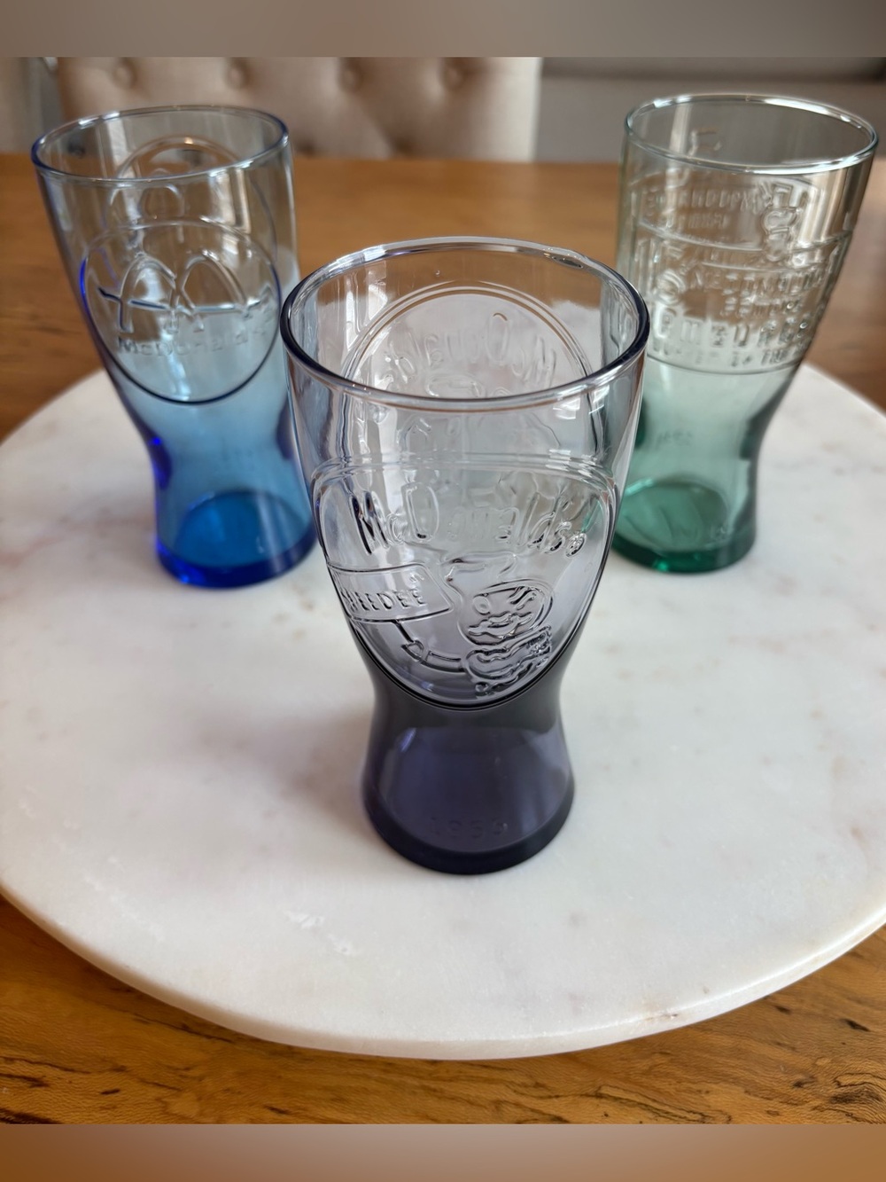 McDonald’s Through the Years 1992 Collector Glasses Set of 3 1948 1955 1961